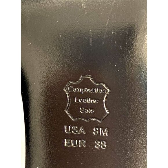 The Touch of Nina Size 8 Black Strappy Womens Sandal 2.5 Inch Heel Worn Once - Picture 4 of 7